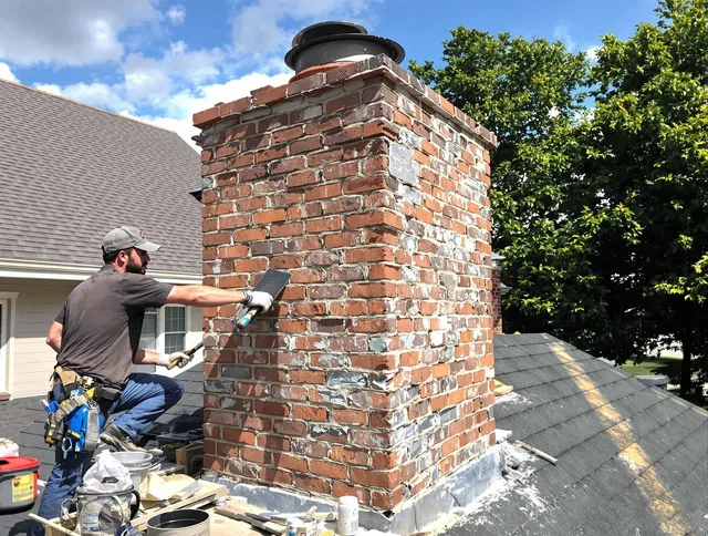 Completed chimney rebuild by Berlin Chimney Sweep in Berlin, CT