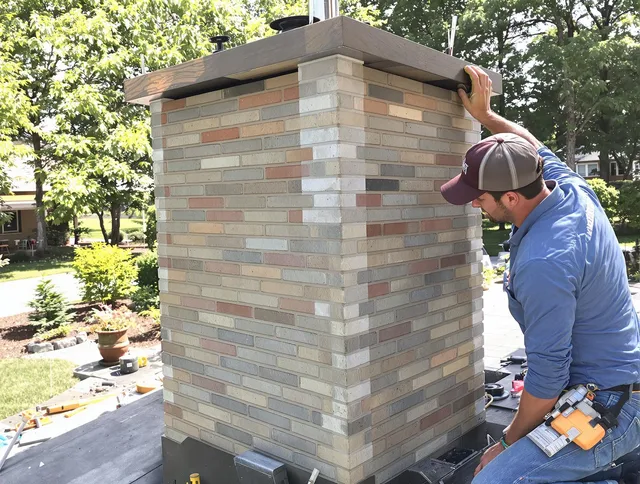 Berlin Chimney Sweep completing a modern chimney remodel in Berlin, CT